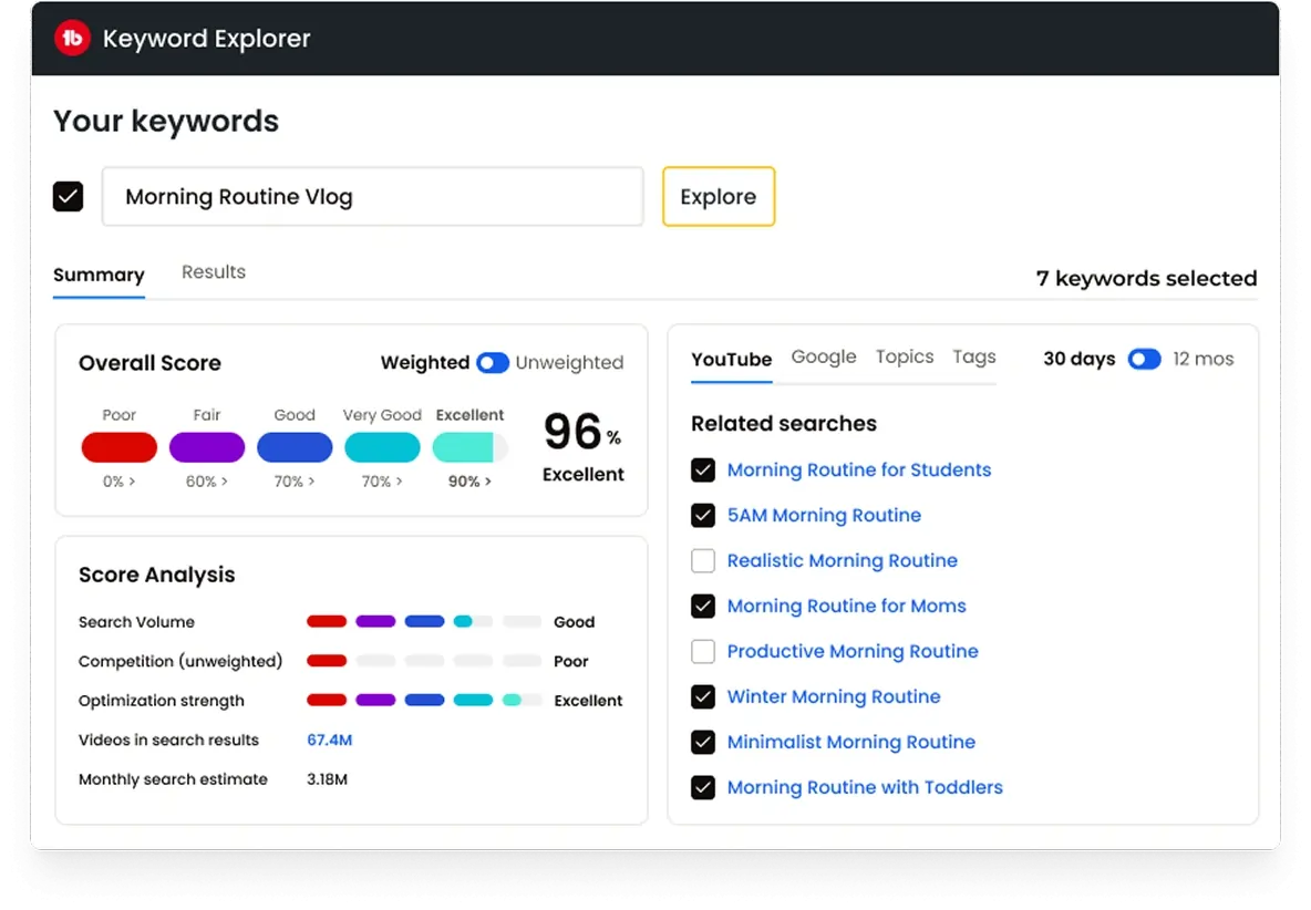 Discover TubeBuddy官方网站®澳洲的幸运5体彩网 Features – Keyword Tools & Channel Insights